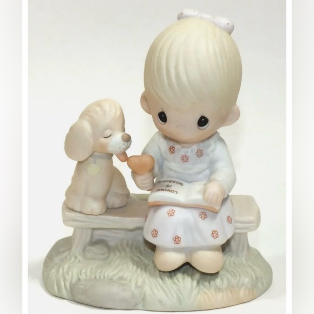 Enesco Precious Moments “ Loving is Sharing “ Girl Edition 1979